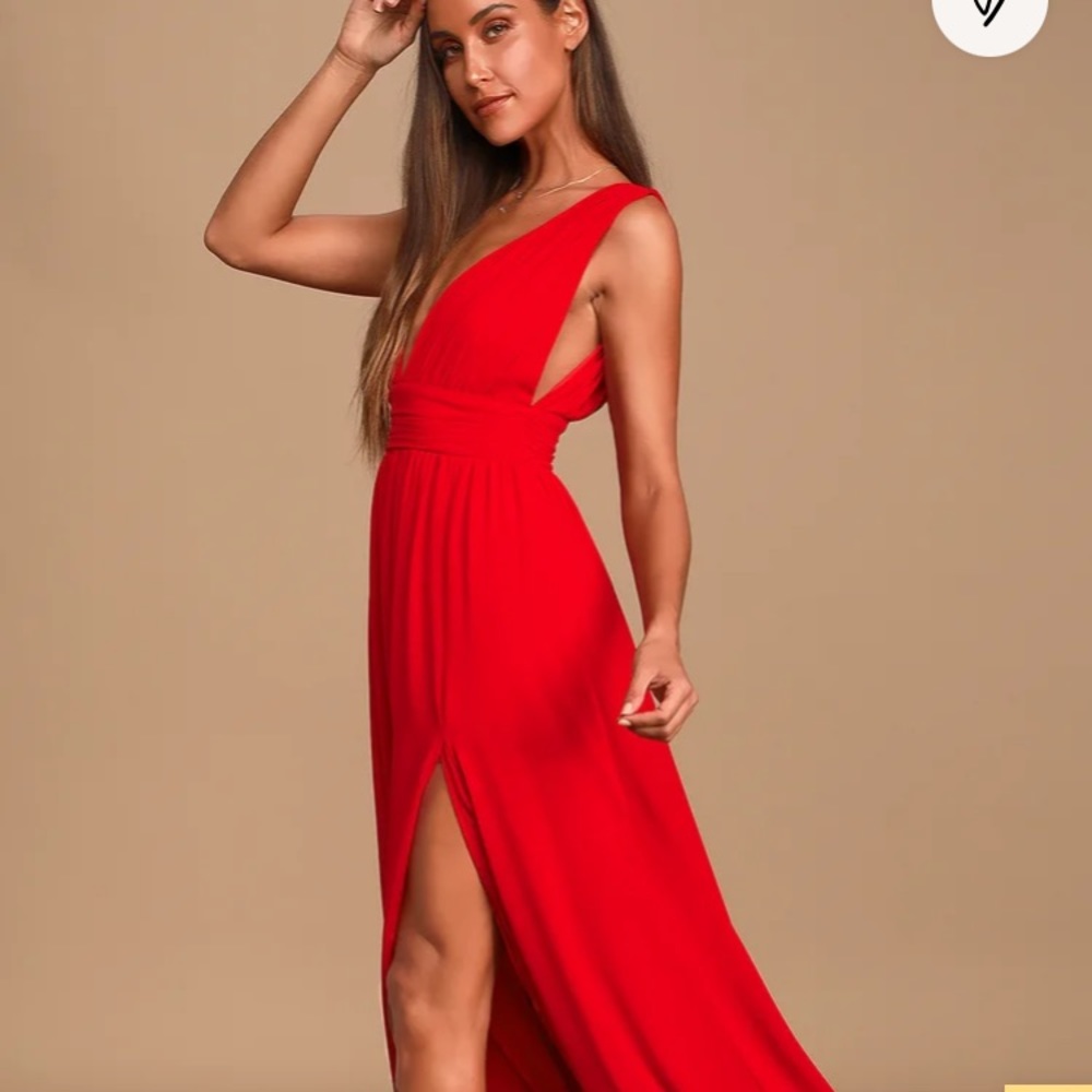 Lulu heavenly hues red maxi dress